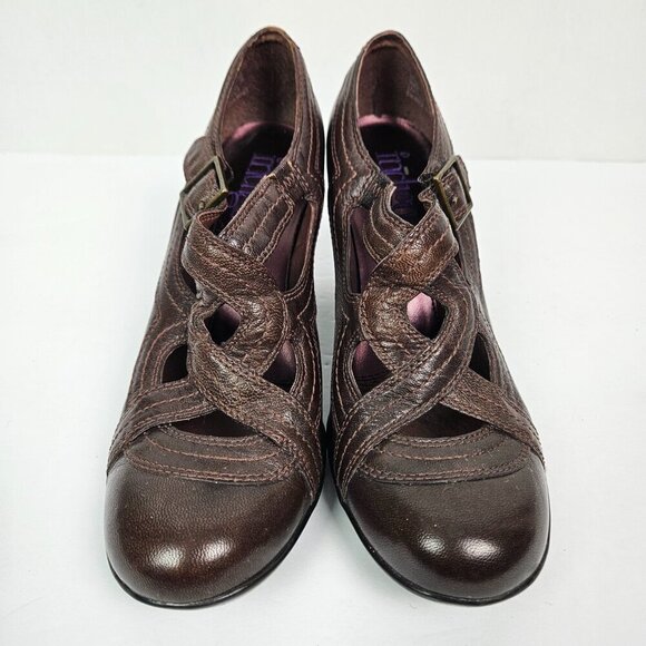 Indigo by Clarks Lea Sylvie II Retro Mary Jane Round Toe Chunky Heel Pump 7.5 - Picture 3 of 11